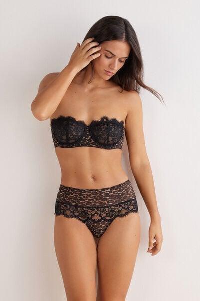 Black Sensual Attitude Animal Print French Knickers, 5601_030K, medium