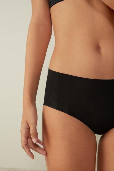 Black Seamless French Knickers, , large image number 3
