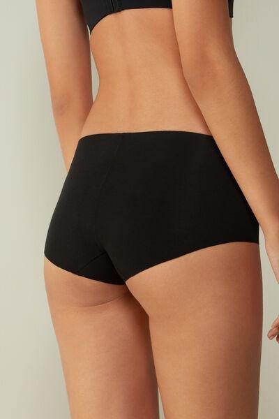 Black Seamless French Knickers, , large image number 6