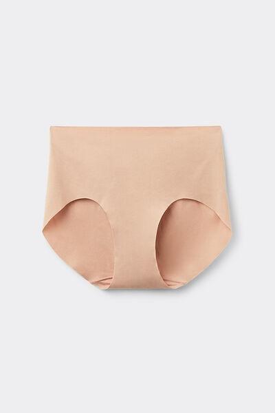 Beige Seamless Supima Cotton French Knickers, , large image number 4