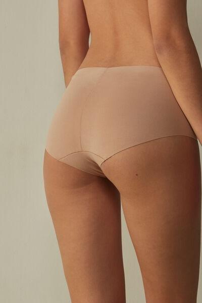 Beige Seamless Supima Cotton French Knickers, , large image number 5