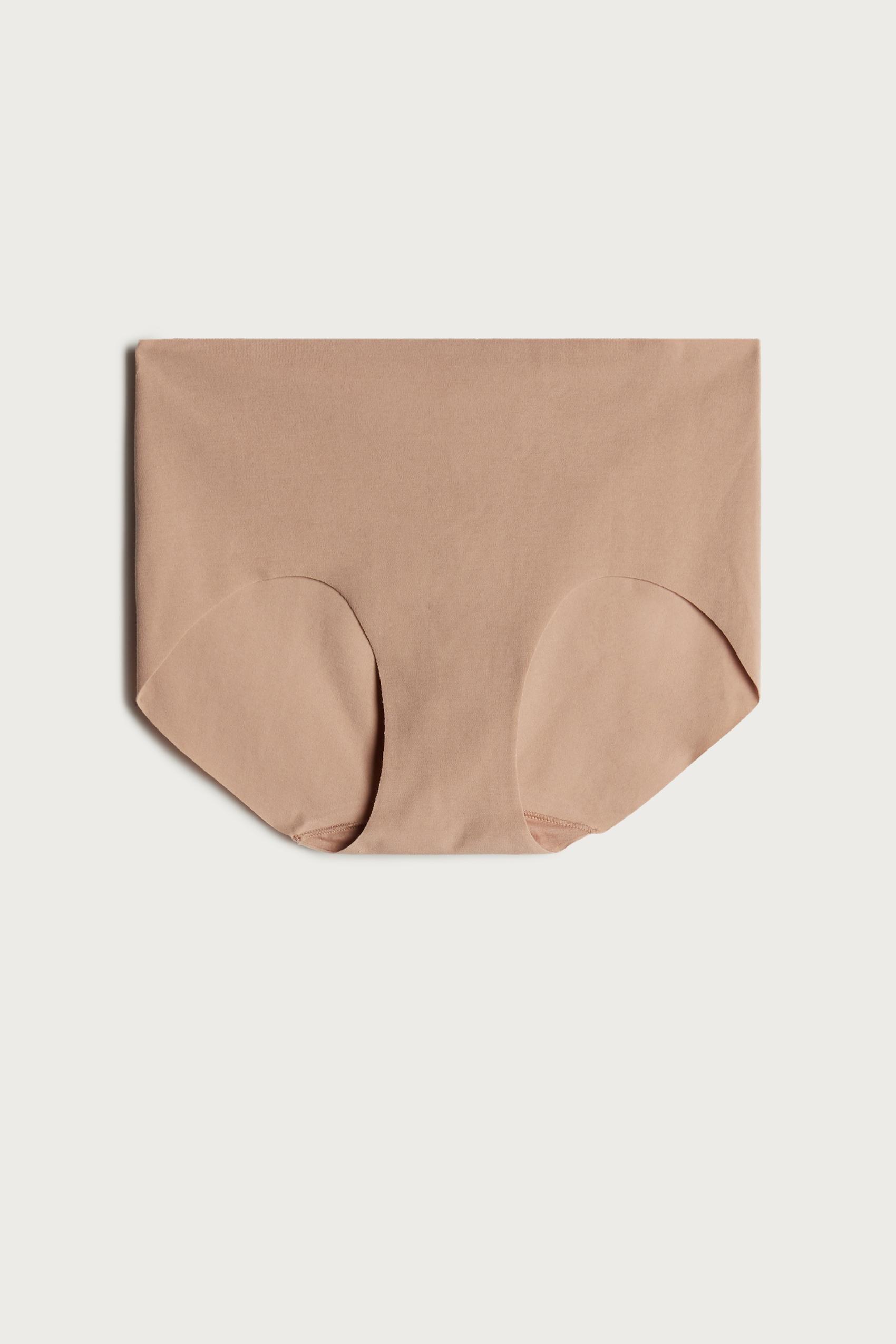 Beige Seamless Supima Cotton French Knickers, , large image number 7