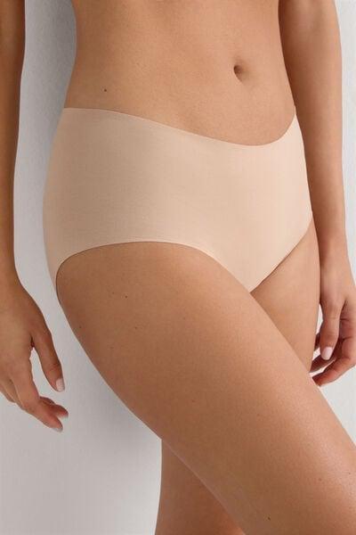 Beige Seamless French Knickers, Soft Beige, large image number 8