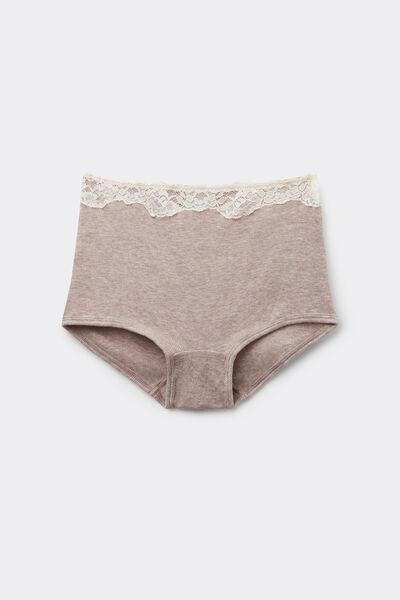 Grey High-Rise French Knickers, , large image number 2