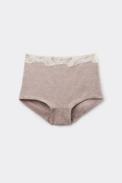 Grey High-Rise French Knickers, 5601_767J, medium