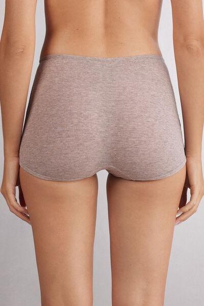 Grey High-Rise French Knickers, , large image number 3