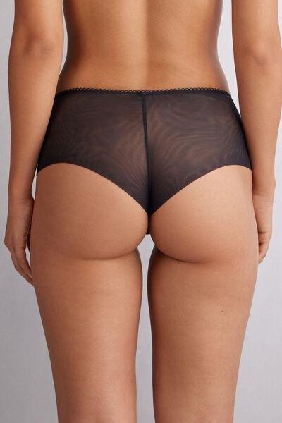 Black See The Magic High-Waisted French Knickers, Black, large image number 3