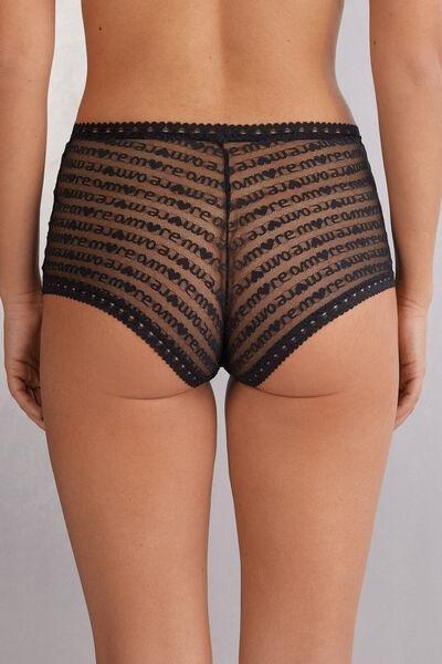 Black More Amore French Knickers, , large image number 3