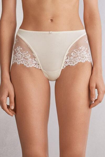 Ecru High-Rise French Knickers, , medium