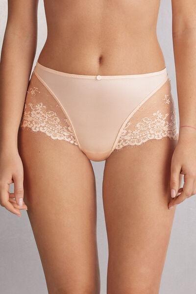 Pink High-Rise French Knickers, , medium