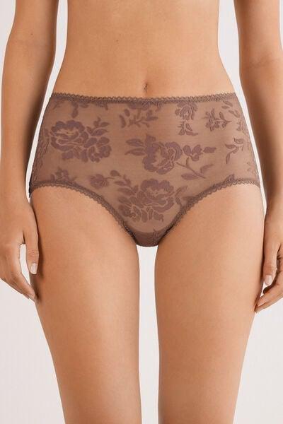 Beige Softer Than A Kiss High-Waisted French Knickers, Brown Mocha, large image number 1
