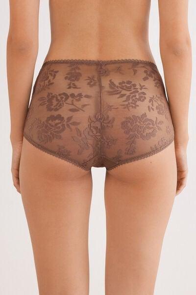 Beige Softer Than A Kiss High-Waisted French Knickers, Brown Mocha, large image number 2