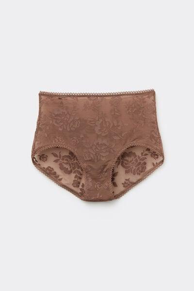 Beige Softer Than A Kiss High-Waisted French Knickers, Brown Mocha, large image number 3