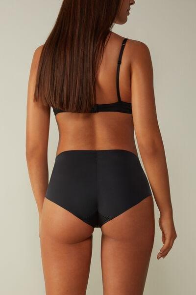 Intimissimi Black Seamless Microfibre French Knickers