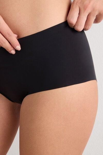 Black Seamless French Knickers, Black, large image number 10