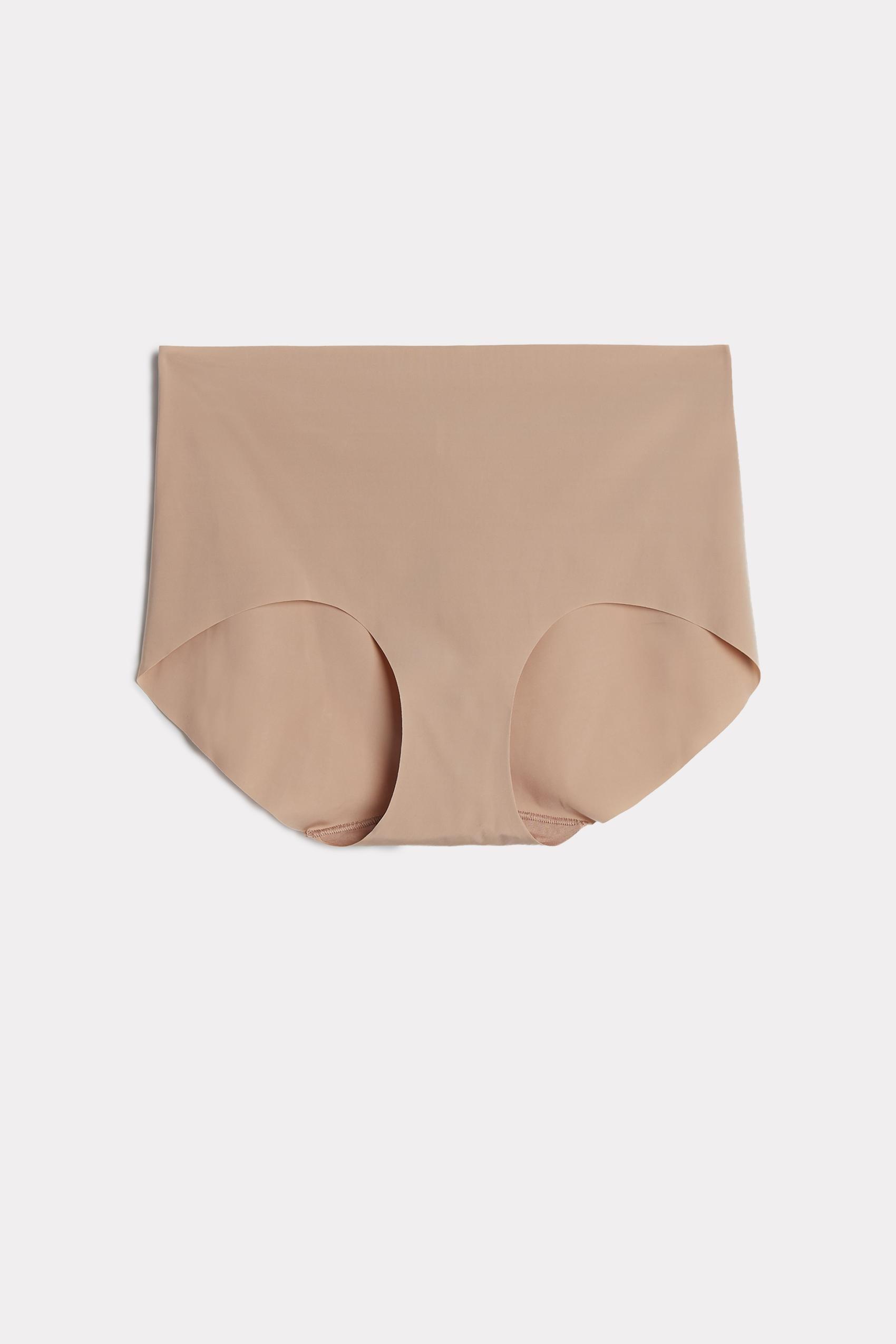 Beige Seamless Microfibre French Knickers, , large image number 7