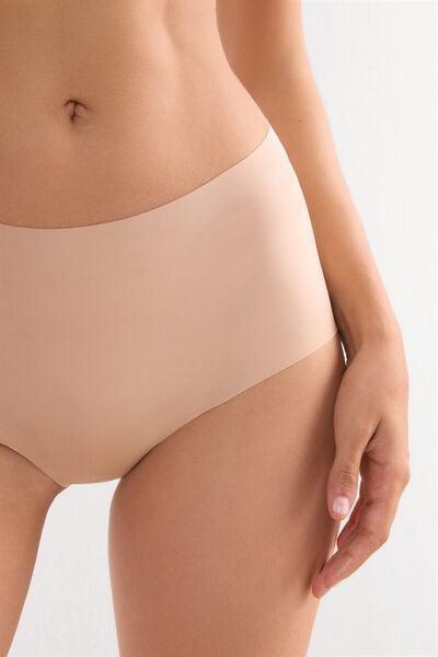 Beige Seamless French Knickers, Soft Beige, large image number 8