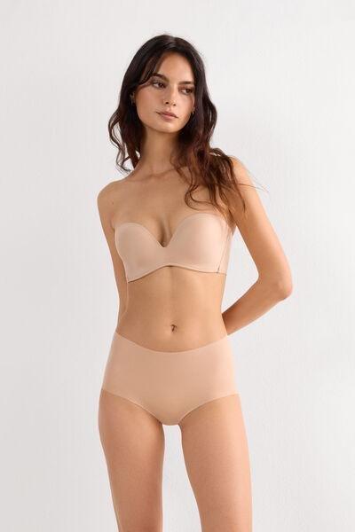 Beige Seamless French Knickers, Soft Beige, large image number 9