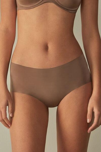 Beige Seamless French Knickers, , medium