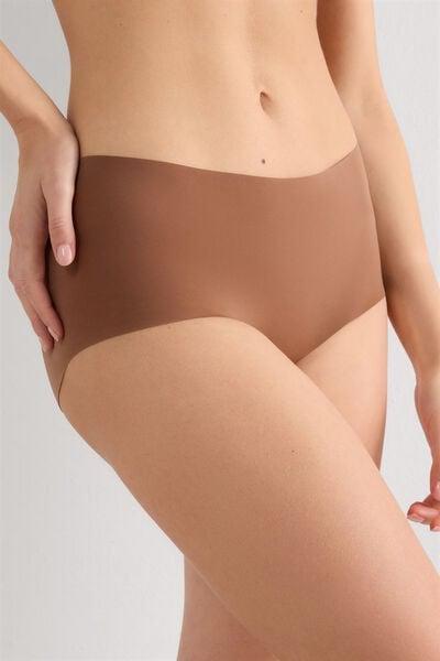Beige Seamless French Knickers, Brown Mocha, large image number 6