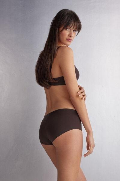 MOKA BROWN Laser Cut French Knickers, , large image number 1