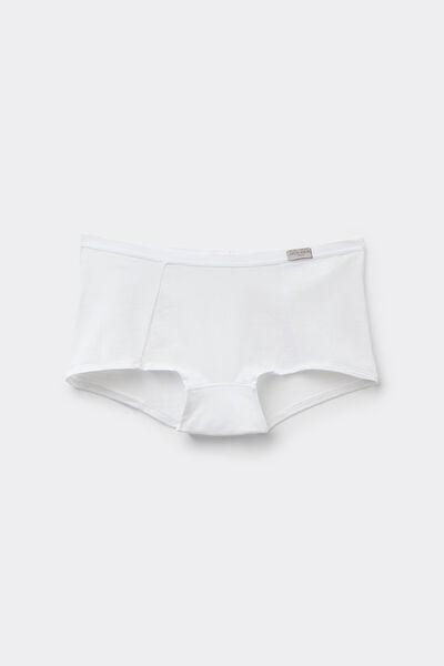 شورت قطني أبيض ، نسائي, White, large image number 5