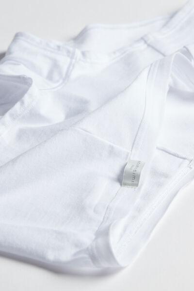 White Cotton Shorts, , large image number 6