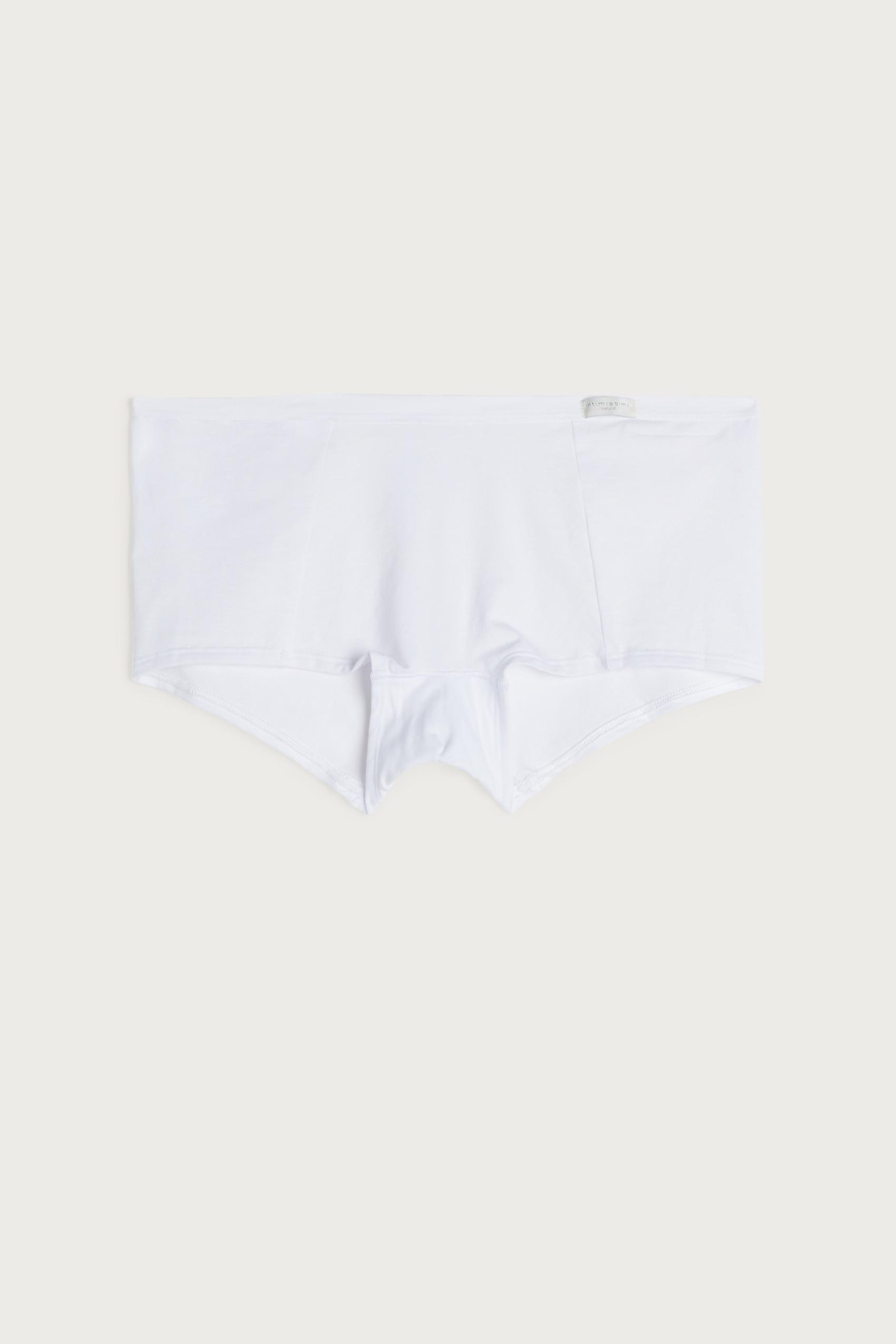 White Cotton Shorts, , large image number 7
