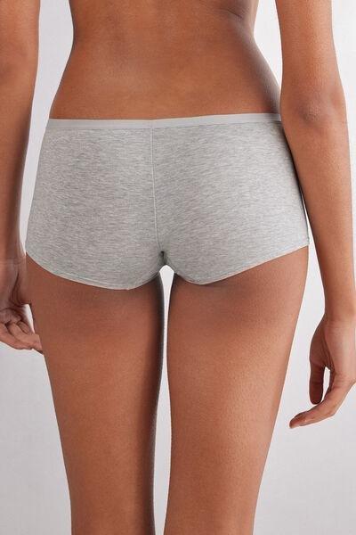 Grey Light Weight Shorts, Light Grey Blend, large image number 5