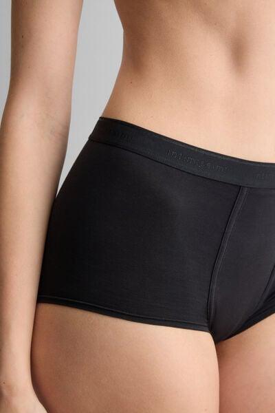Black Natural Cotton Boxers, Black, large image number 5