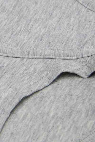 Grey Stretchy Natural Cotton Boxers, Light Grey Blend, large image number 4