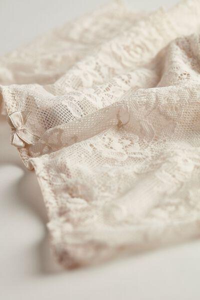 Cream Silk Lace French Knickers, , large image number 5