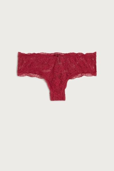Red Lace French Knickers, , large image number 4