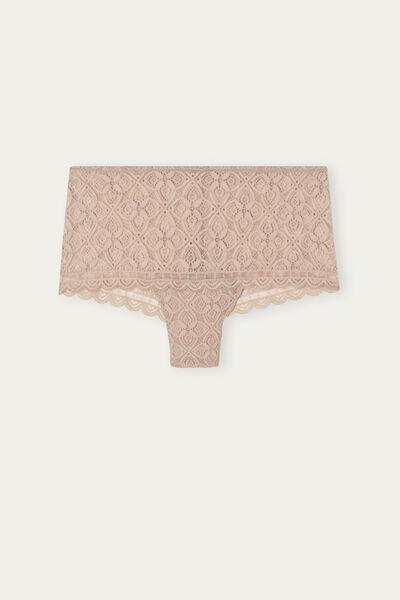 Beige Lace French Knickers, , large image number 2
