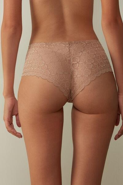 Beige Lace French Knickers, , large image number 3