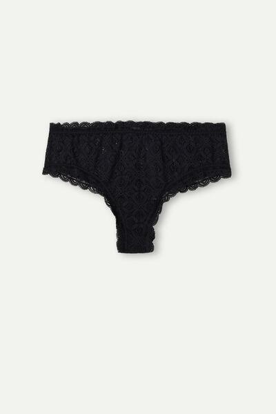 Black Lace Brazilian French Knickers, , large image number 2