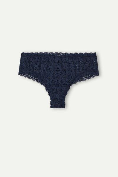 Blue Lace French Knickers, , large image number 2
