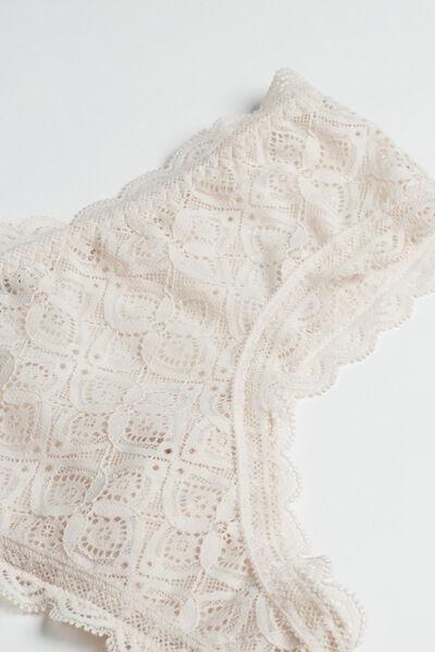 White Silk Lace Brazilian French Knickers, , large image number 4