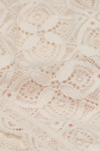 White Low-Rise Brazilian French Lace Knickers, Silk, large image number 4