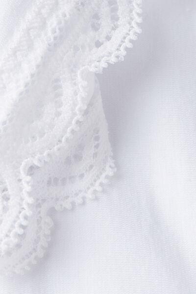 White High-Waisted Cotton And Lace French Knickers, , large image number 4