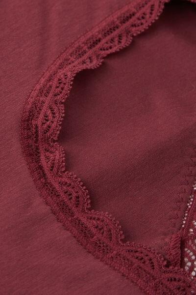 Burgundy Lace-Trimmed Knickers, 5601_653J, large image number 4
