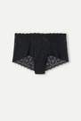 Intimissimi - Black High-Rise Lace French Knickers