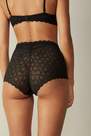 Intimissimi - Black High-Rise Lace French Knickers