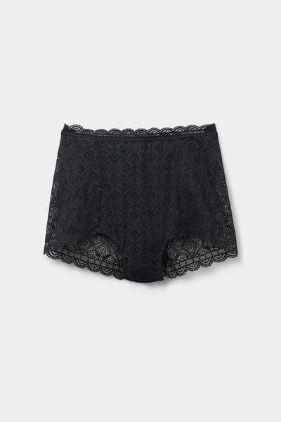 Black High-Rise French Knickers, Black, large image number 3