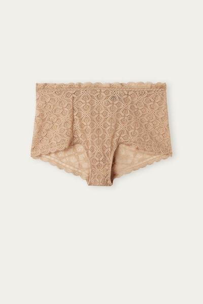 Intimissimi Beige High Rise Lace French Knickers Azadea UAE