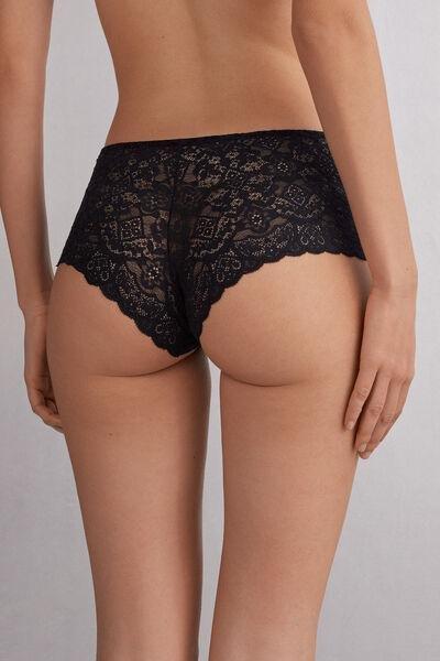 Black Lace French Knickers, , large image number 3