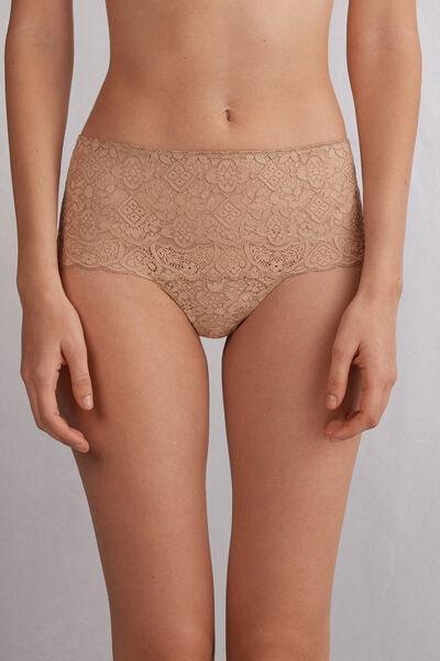 Beige Lace French Knickers, , large image number 0