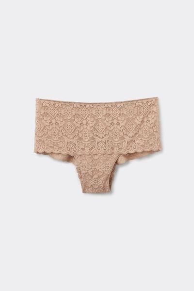 Beige Lace French Knickers, , large image number 2