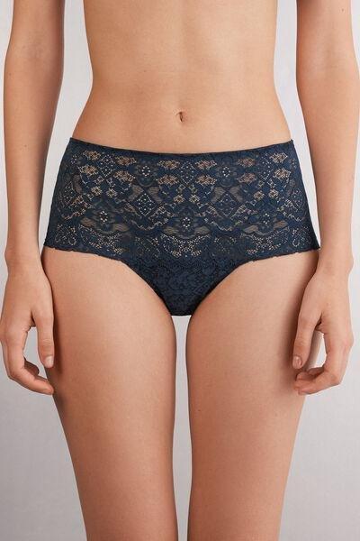Blue Lace French Knickers, , large image number 0