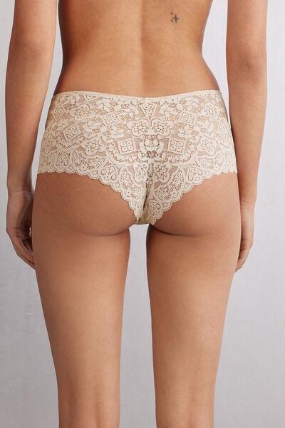 Cream Lace French Knickers, , large image number 3
